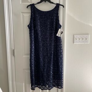 SD Collection navy sequined cocktail dress